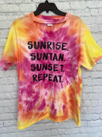 Sunrise. Suntan. Sunset. Repeat TieDye Tee