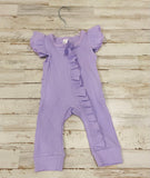 Purple Ruffle Butt Bodysuit with zipper