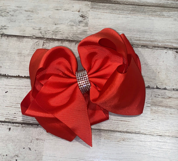 Red Rhinestone Bow