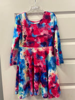 Tie Dye Fall Twirl Dress